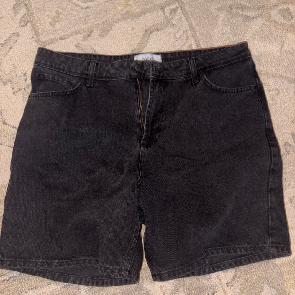 BOTH& Black Denim Shorts